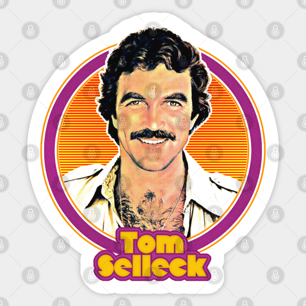 Sexy Tom Selleck 80s Aesthetic Design Tom Selleck Sticker